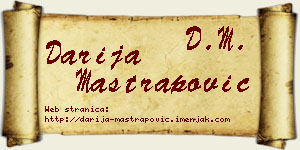 Darija Maštrapović vizit kartica